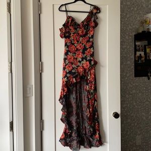 Amanda Uprichard black & red floral dress - Small
